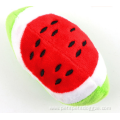 fruit shape interactive squeaky dog chew toy set